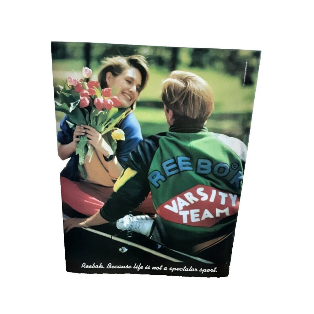 1987 Reebok Life Is Not A Spectator Sport Original Print Ad Vintage 80s